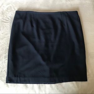 Navy pencil skirt